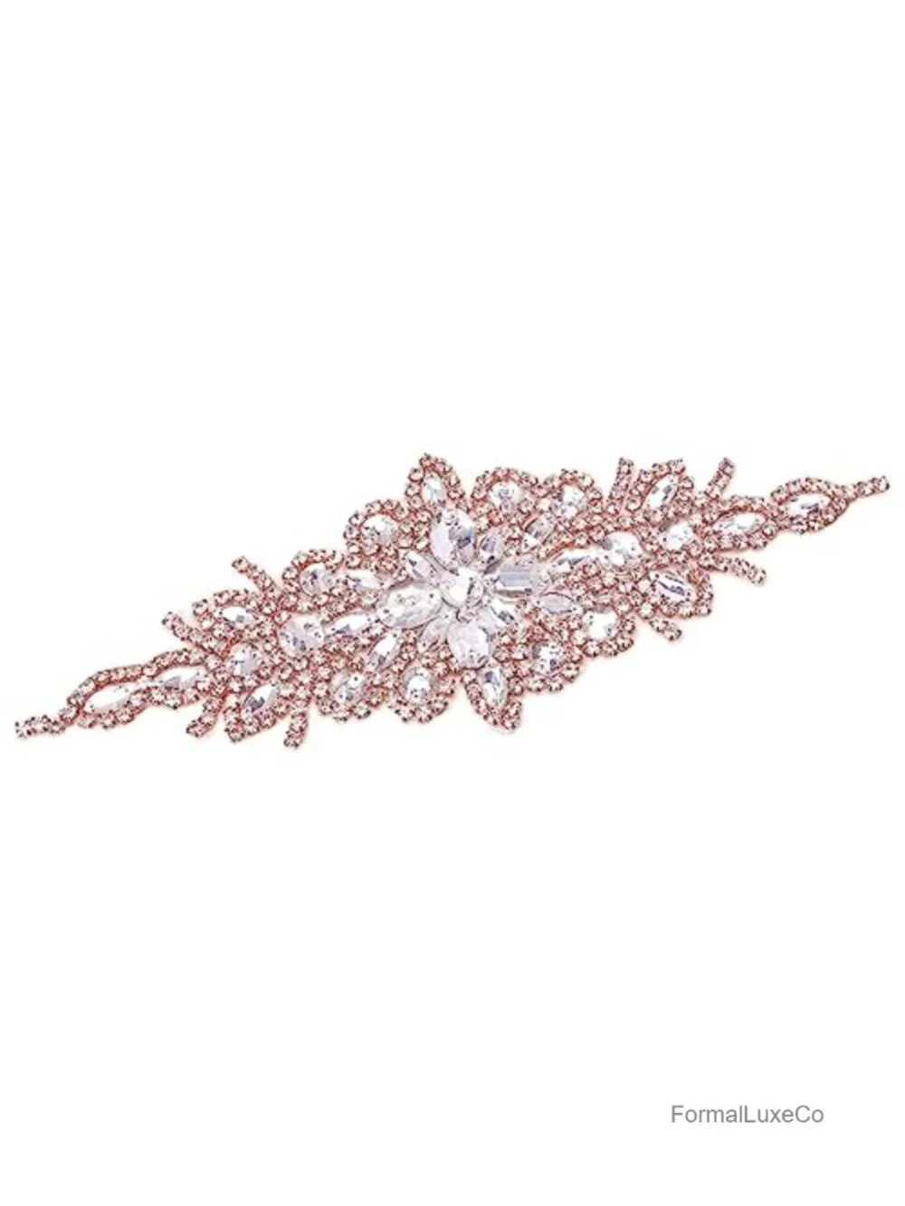 Rhinestone Pearl Bead Applique Belt Wedding Ribbon Sash Trim